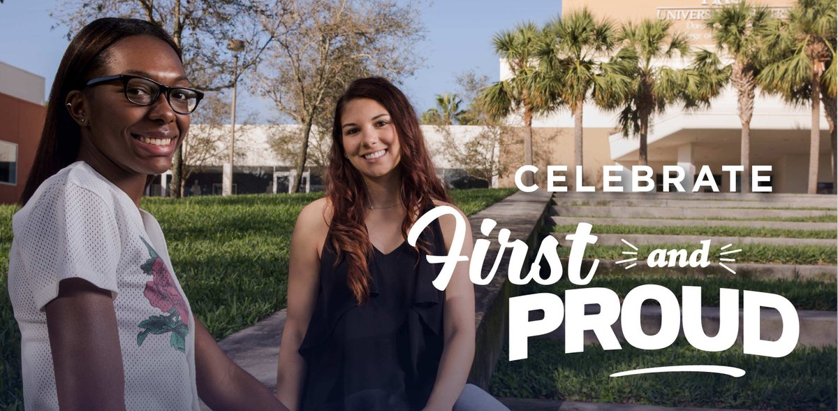 FAUpresident's tweet photo. Happy #FirstAndProud Week! Today kicks off a celebration of the successes of first-generation college students nationwide, including 30%+ of #FAU students. #FirstGen Owls outpace our overall grad rates & are ready to take on the world!🎓https://t.co/ehRHH4D15R #CelebrateFirstGen https://t.co/JhjwMwNOrC