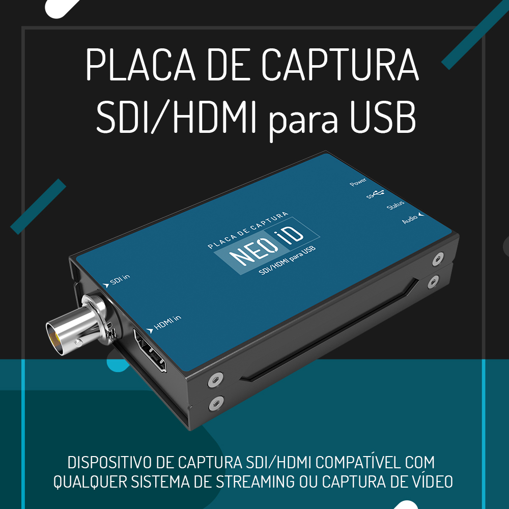 NEOiDTV's tweet photo. DISPOSITIVO DE CAPTURA SDI/HDMI COMPATÍVEL COM QUALQUER SISTEMA DE STREAMING OU CAPTURA DE VÍDEO

• O NEOiD SDI/HDMI para USB 3.0 permite a captura de sinal via SDI/HDMI com qualidade broadcast em SD e HD; https://t.co/ZPmFaPn8lv