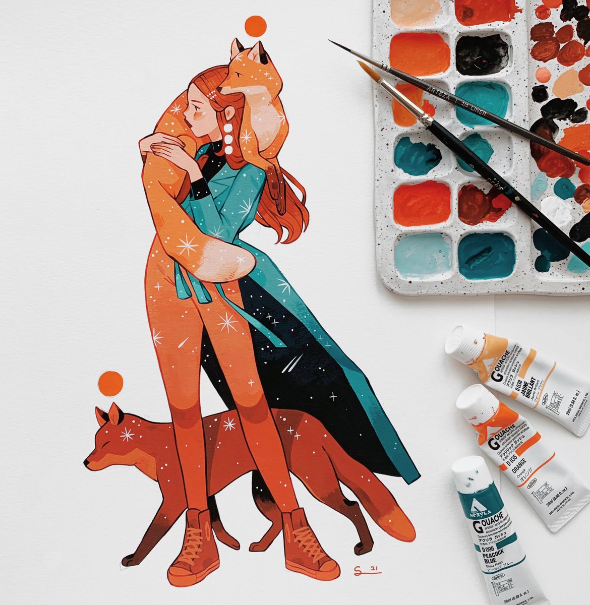Sibylline_M's tweet photo. Celestial Guardian II 🦊💫 https://t.co/P2v46PzgFN