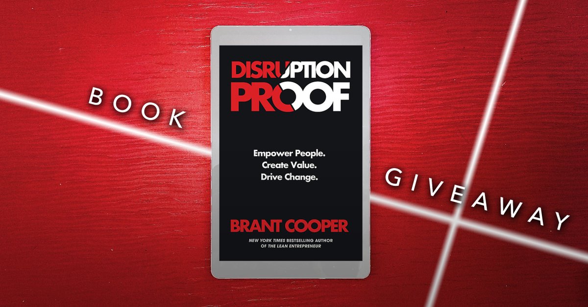 This week's #businessBook #giveaway offers a new approach that addresses our current reality.
➡ bit.ly/3o68Ihj

📖 Disruption Proof: Empower People, Create Value, Drive Change
by <a href="/brantcooper/">Brant Cooper</a> 
Genre: #Business &amp; #Economics / #Leadership

USA only. Entries close Sunday.