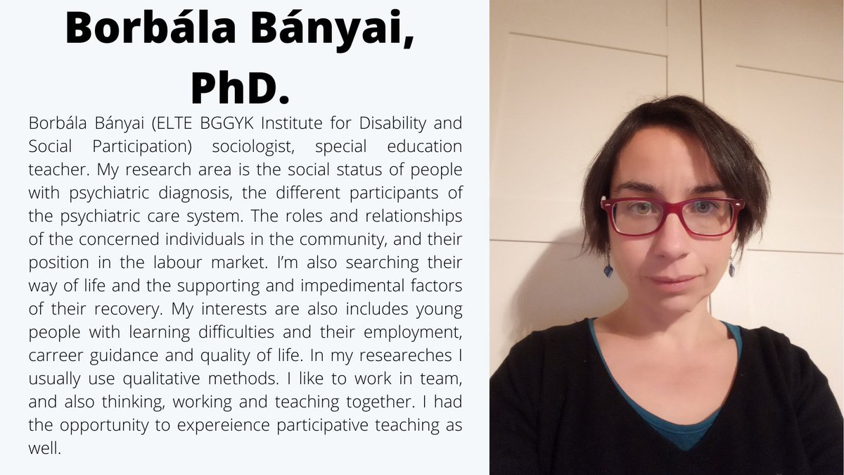 dsdw_hungary's tweet photo. 8th Disability Studies Conference 
16/11/21 
Registration here: https://t.co/wcc4DclzoL 
#DisabilityStudies #PhdStudent  #Intersections #ConfernceSpeaker https://t.co/olCIadldRK