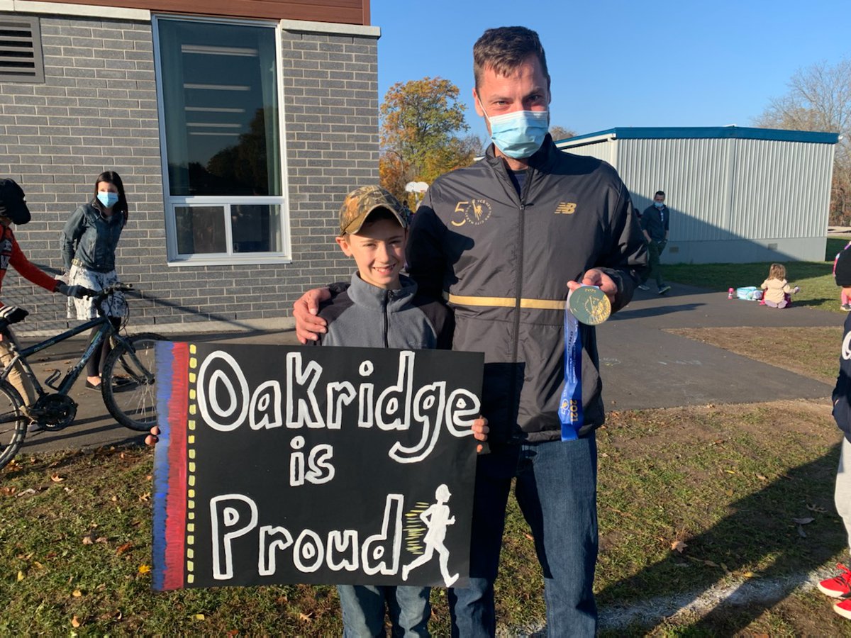 OakridgeEagles1's tweet photo. 🏅 ❤️Oakridge School sends our biggest congratulations to Mr. Jon Bradnam for finishing 104th out of 25000 runners at the NYC marathon this weekend!!  We are so proud of Mr. Bradnam, and we are so lucky to have such an amazing and inspirational @dsbn teacher.
#weallbelong https://t.co/HGXgdUlEhR