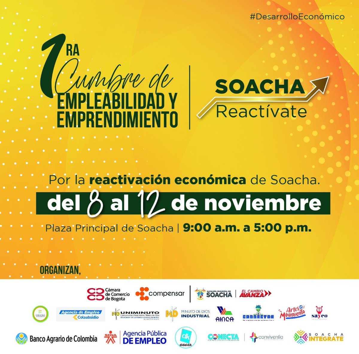 GEWColombia's tweet photo. EVENTO: 1ra Cumbre de Empleabilidad y Emprendimiento del Soacha - https://t.co/oeUSMUlwXx @Alcaldia_Soacha 
#GEW2021 #SGE2021 https://t.co/pFJX56WCxF
