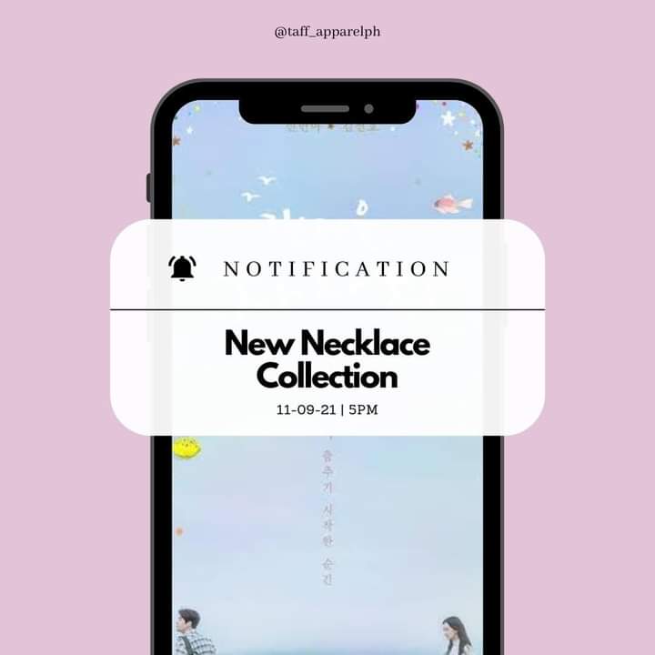 taff_apparelph's tweet photo. look who’s back? 

HI TAFFers! ♡

new necklace collection will be out later at 5PM! 🥳 

#TAFFNecklaceCollection 
#hometownchachacha https://t.co/31uAT14T7H