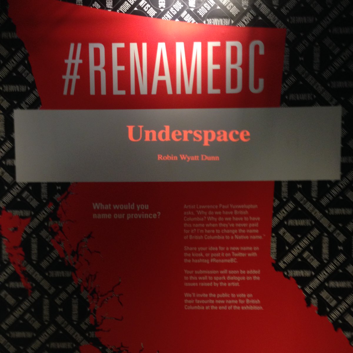 Lidsville's tweet photo. @UskiVal @Jacquie90168977 The whole BC name is satire-level colonial. And even if we renamed it, it would just be lipstick on a stifling little colony with a colonial mentality.
I often think of the suggestions in Lawrence Paul Yuxweluptun's #RenameBC contest at @MOA_UBC (still laughing at some of them) https://t.co/iXt7uow57F