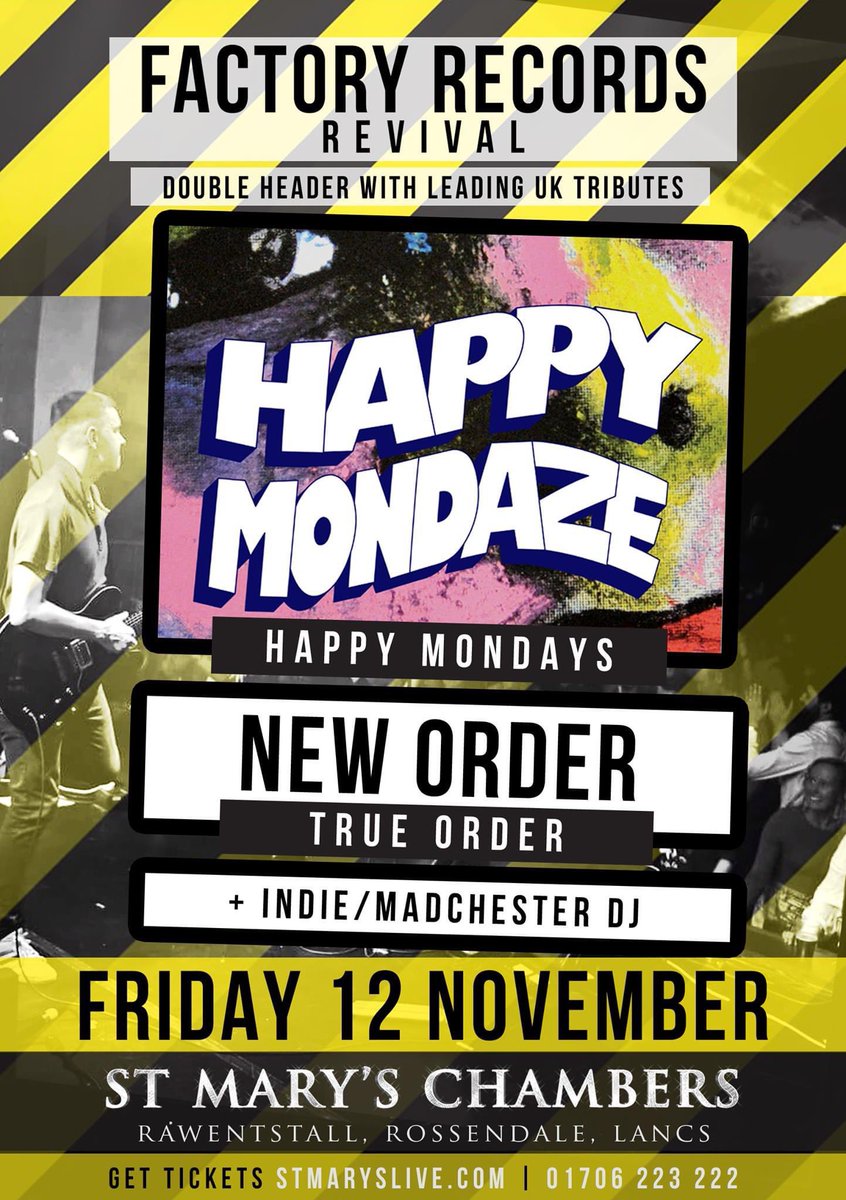 This Friday we’re heading to <a href="/StMarysChambers/">St Marys Chambers</a> in Rawtenstall for a factory records double header with <a href="/Trueorder1/">TRUE ORDER</a> tickets going fast bit.ly/3BE9gji