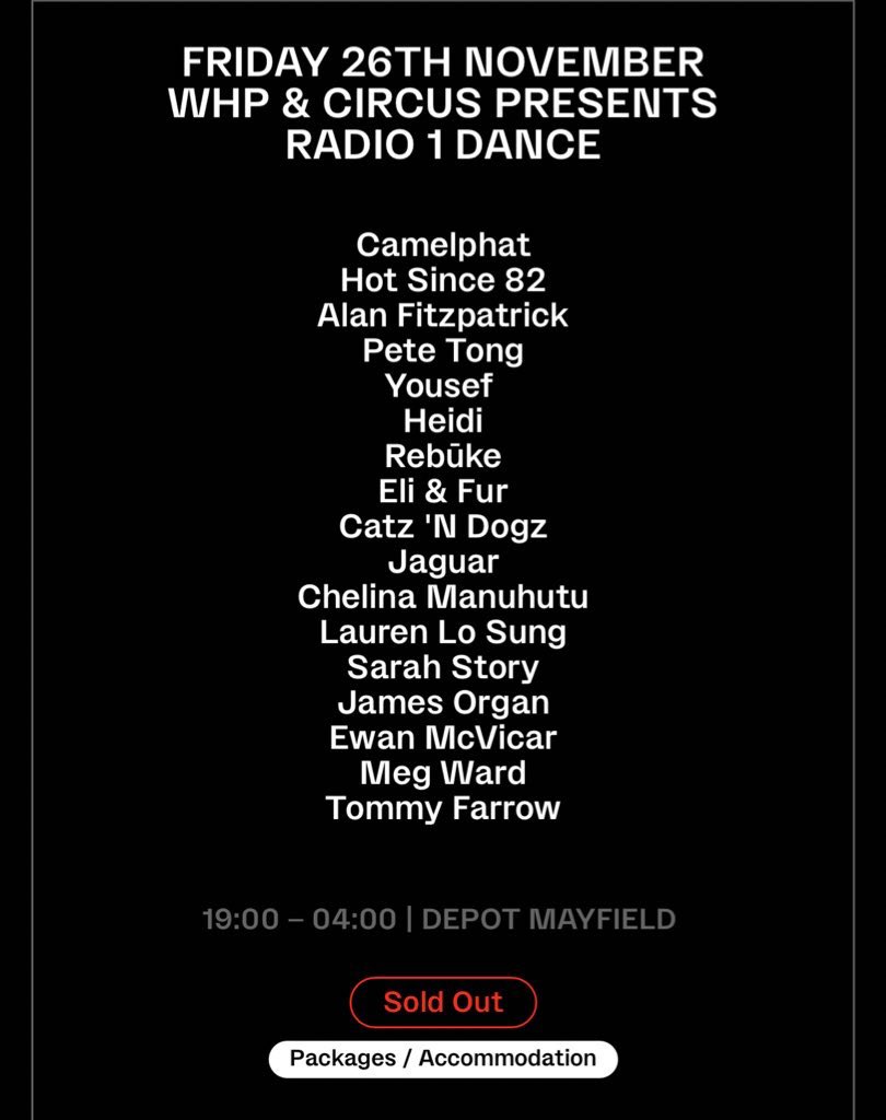 J_T_Mitch's tweet photo. Selling 4 x tickets for whp and circus presents radio 1 dance £180 https://t.co/KYz3fRvIkA