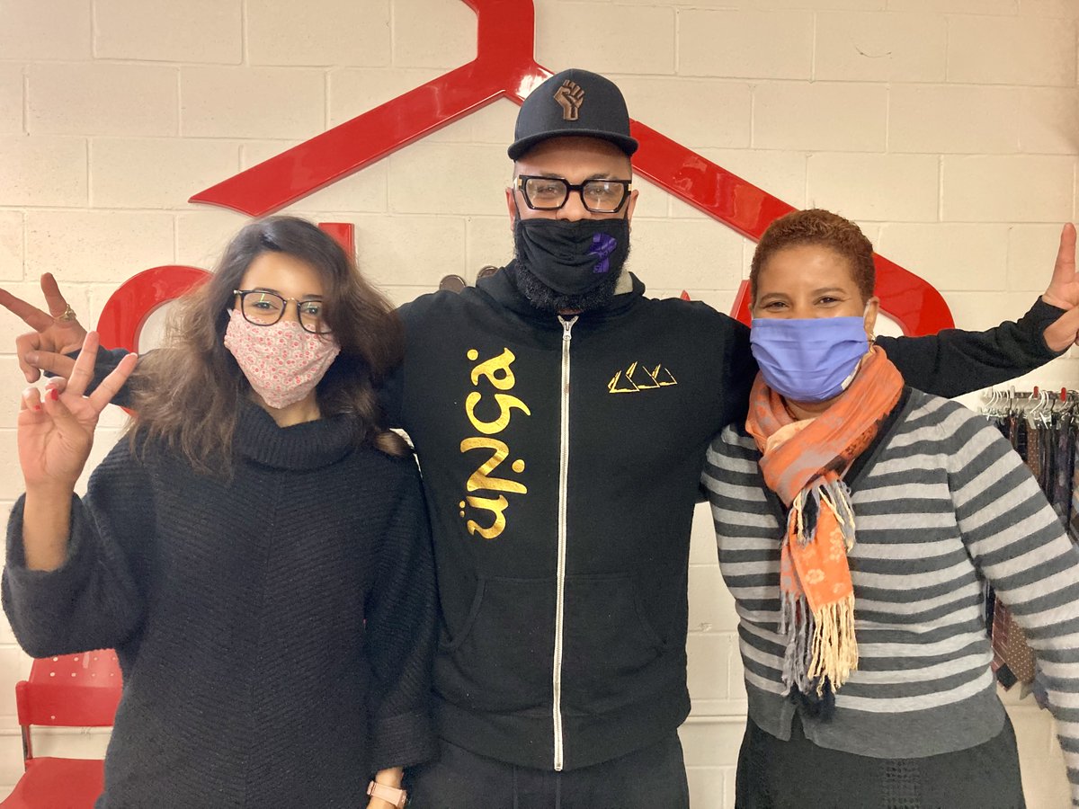 NewCircles's tweet photo. Guess what Canadian Rapper #EyeMan does when he’s not working? He donates his clothes to New Circles! Thank you for stopping by and for sharing your wardrobe to help #KeepTorontoWarm ! https://t.co/T4j1Nepuaf