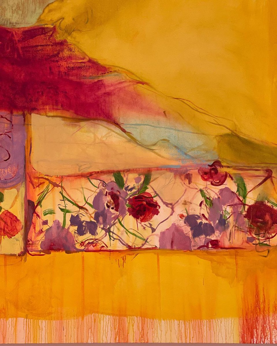 MOCAlosangeles's tweet photo. On this cold, gray LA morning, we're looking at the bold, vibrant hues of #JenniferPacker's oil paintings to keep us warm 🧡 https://t.co/kWOQUP1MO9