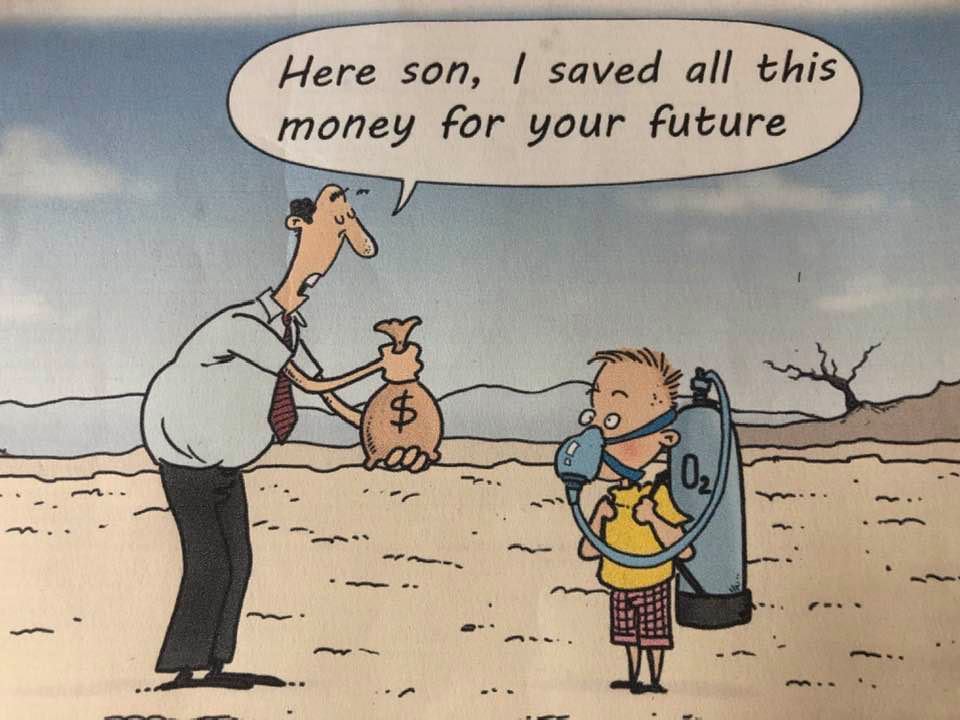 GreenRupertRead's tweet photo. Invest in your kids. Donate money to campaigns on climate.

#COP26 #ExtinctionRebellion https://t.co/xnQULlBPPE
