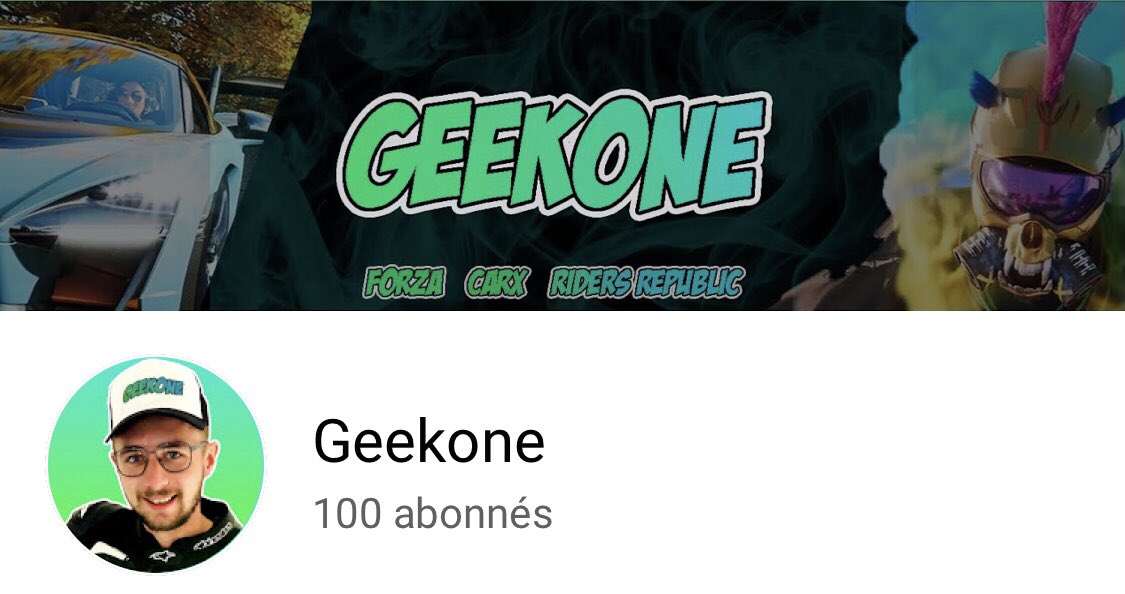 Geekone7's tweet photo. Yeaaah 😜 | Mon aventure sur #YouTube fait que de commencer ! Les 100 Abonnés sont là 🔥 https://t.co/TqoZDl0tlY