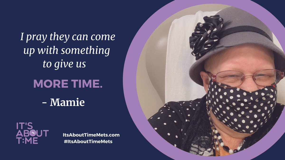 itsabouttimemet's tweet photo. After a cervical cancer diagnosis in 2012, Mamie was diagnosed with metastatic breast cancer in 2014. Since then, she has undergone radiation treatments, several surgeries, and various types of chemotherapy. Read Mamie’s full #ItsAboutTimeMets story: https://t.co/4aFnp6YmKu https://t.co/JzjwAiWtJa