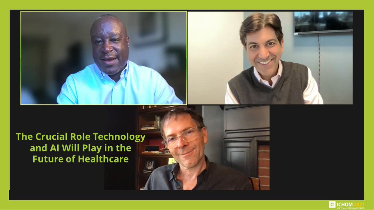 ICHOM_ORG's tweet photo. What an incredible discussion from Greg Robinson - Chief Technology Officer, ICHOM, @aneeshchopra - President, CareJourney, USA and @JamieHeywood - CEO, Alden Scientific; Board Member, ICHOM about The Crucial Role Technology and AI Will Play in the Future of Healthcare #ICHOM https://t.co/PZ8oNhU1fd