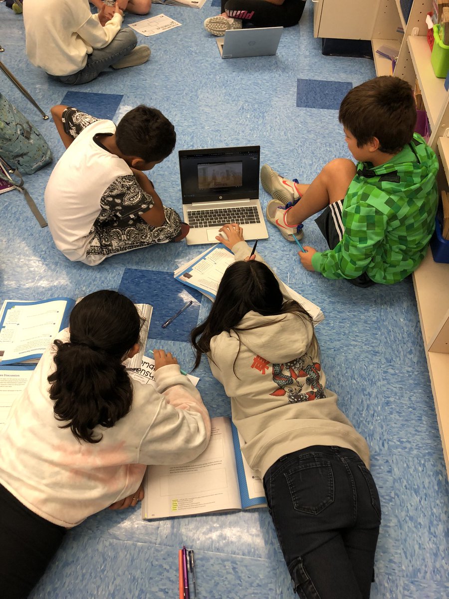 hmtrif's tweet photo. We are working hard to summarize a short documentary on Homesteading during ELA class today! We love using the Placemat Consensus in our collaborative learning groups 🙃@NPESharks https://t.co/Le1drqLtWt