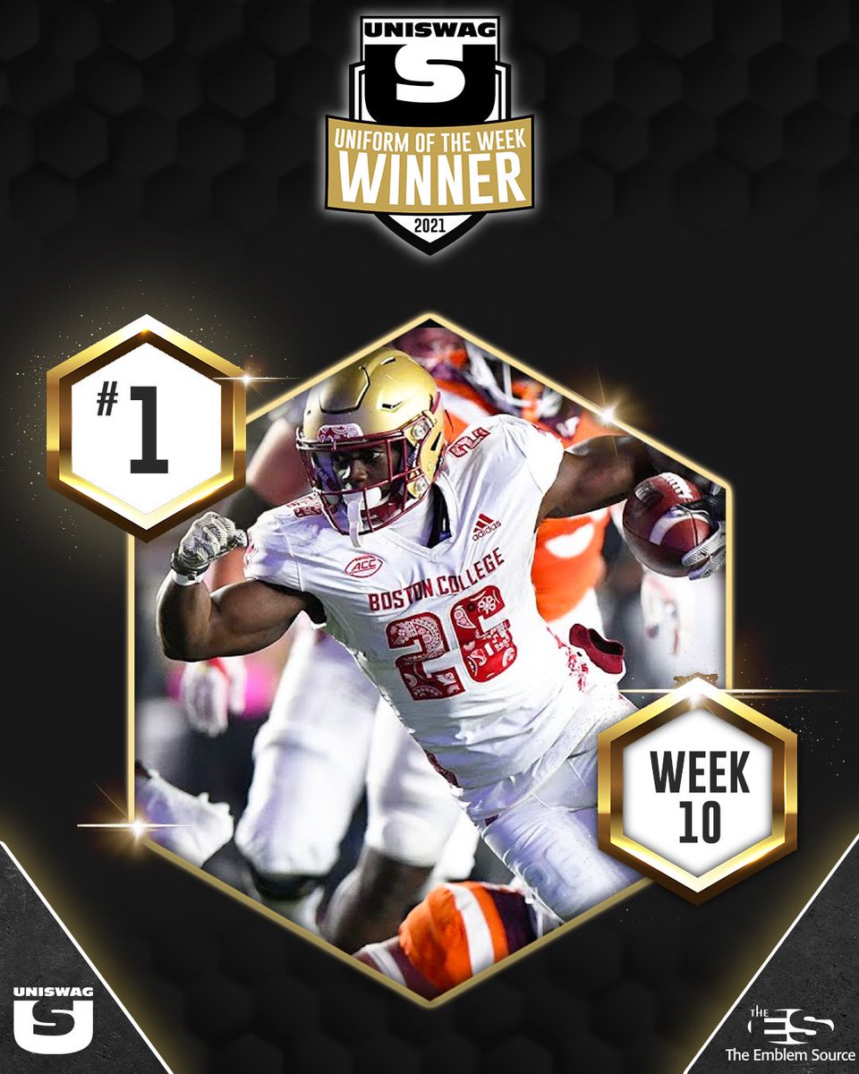 Week 10 UNISWAG Uniform of the Week Countdown presented by <a href="/TheEmblemSource/">The Emblem Source</a> 

#1 <a href="/BCFootball/">Boston College Football</a> 

#uniswag