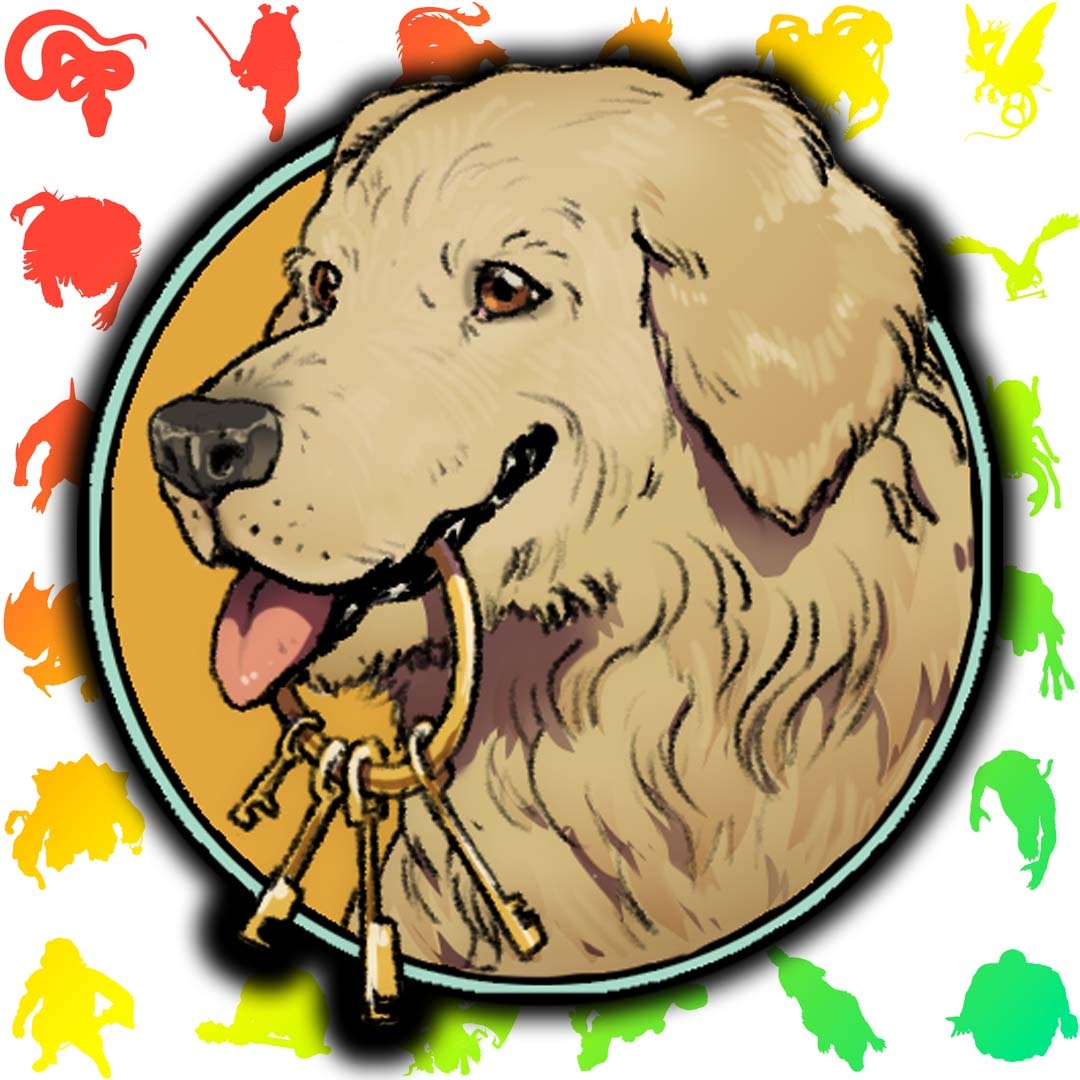 Hello everyone! Meet Gary the Vaultkeeper! Mostly he's here for snacks and cuddles, but he is also responsible for guarding our vault and is known around the RPG world as the goodest boy!