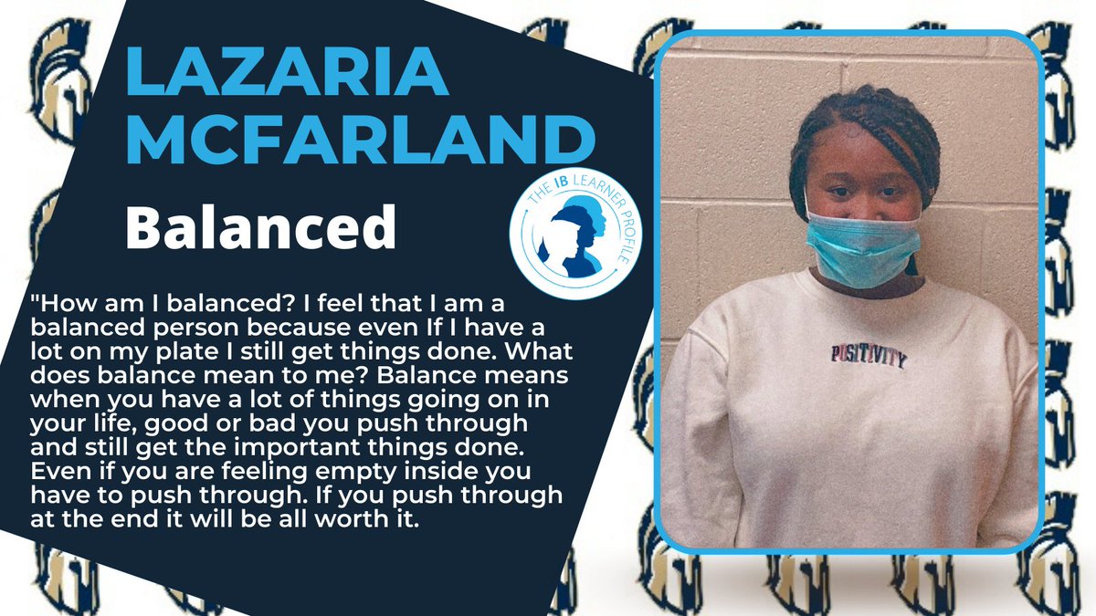 SssMyp's tweet photo. Congratulations to Lazaria, who was nominated by her classmates to be featured in this Spartan Profile of a balanced learner! https://t.co/I2zMZ00YPc