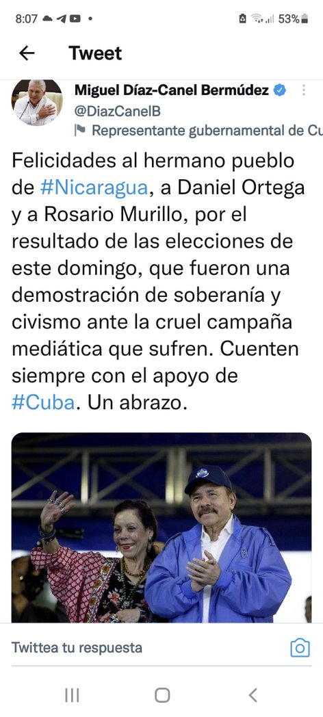 Embajador de Cuba en Nicaragua tweet media