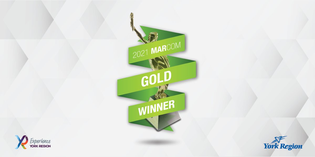 YorkLink's tweet photo. We're honoured to receive a digital marketing award for our work in supporting business recovery with the #ReadyWhenYR campaign. This campaign was a collaboration with @ExperienceYR and helped drive new interest in local #YorkRegion tourism. https://t.co/ROHnoY05sD