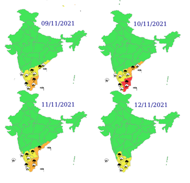 Indiametdept's tweet photo. Depression over Eastcentral &amp; adjoining west-central ARB is very likely to move away from Indian coast no adverse impact is likely over the Indian landmass. https://t.co/s6g4Nqzrtj