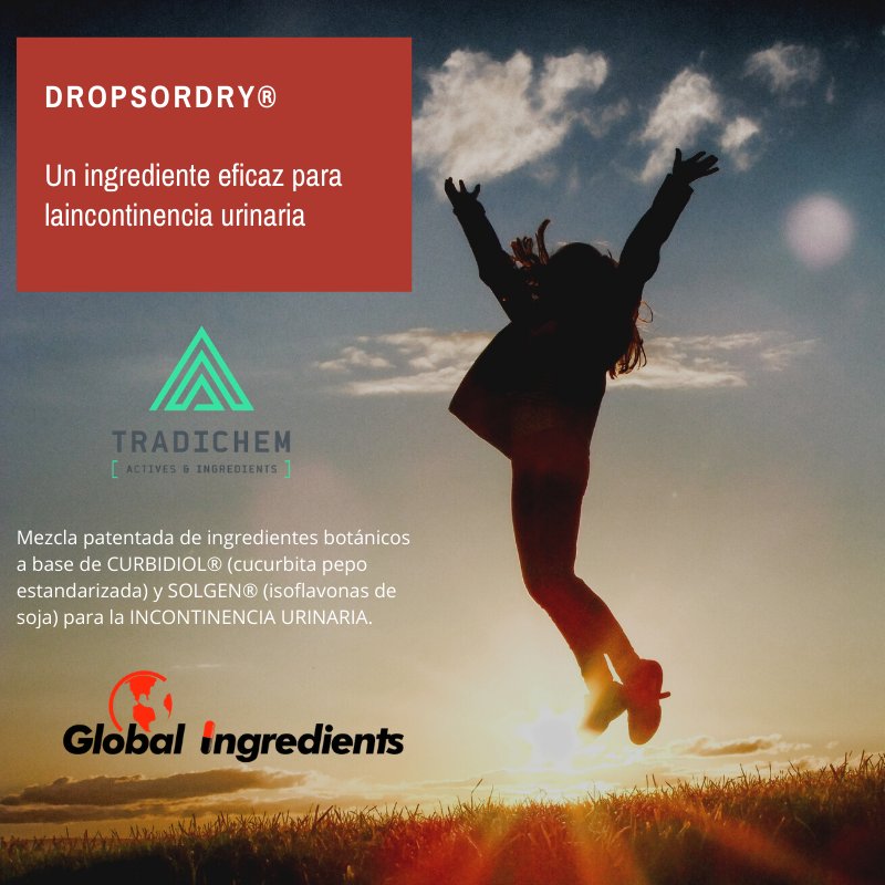 GlobalIngredien's tweet photo. Contáctenos a info@globalingredients.pe ó al +51 979 728 526 #dropsordry #globalingredientssac #globalingredients #tradichem #incontinenciaurinaria #ingrediente #insumo #solgen #cucurbidiol #incontinencia #ingredientebotanico #genistina #isoflavonas #fitoestrogeno #menopausia https://t.co/wZc6USBce2