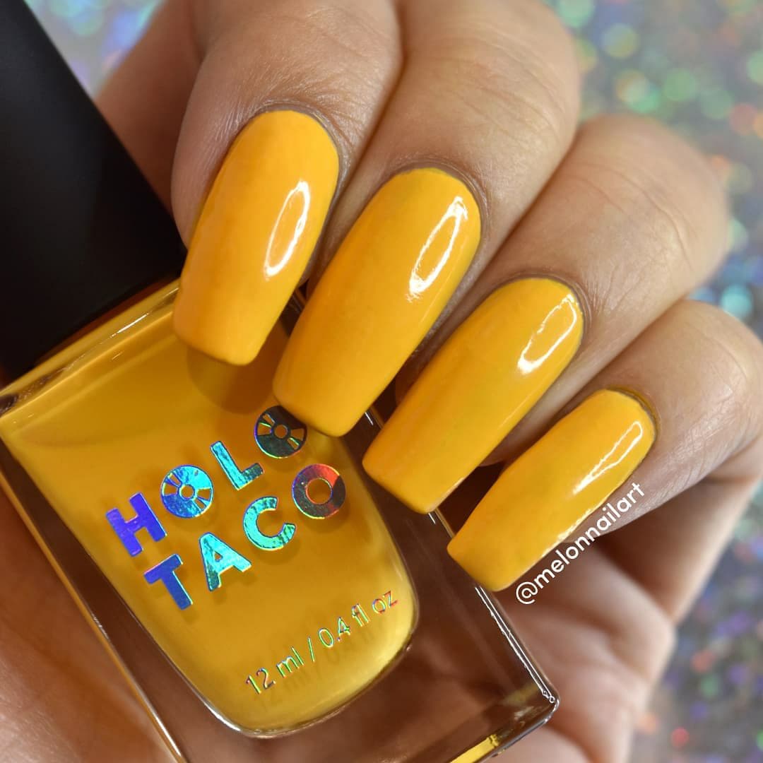 melonnailart's tweet photo. *PR Sample* Swatch 4/6
Butterscotch Hop from @holotaco Tea Crรจmes Collection by @nailogical ๐
A good balance between yellow & orange polish๐๐งก This color is perfect for autumn/fall ๐
#holotaco #holotacotea #holotacoteacremes #butterscotchhop #nailswatch #nailpolish https://t.co/ucWdXZygWA