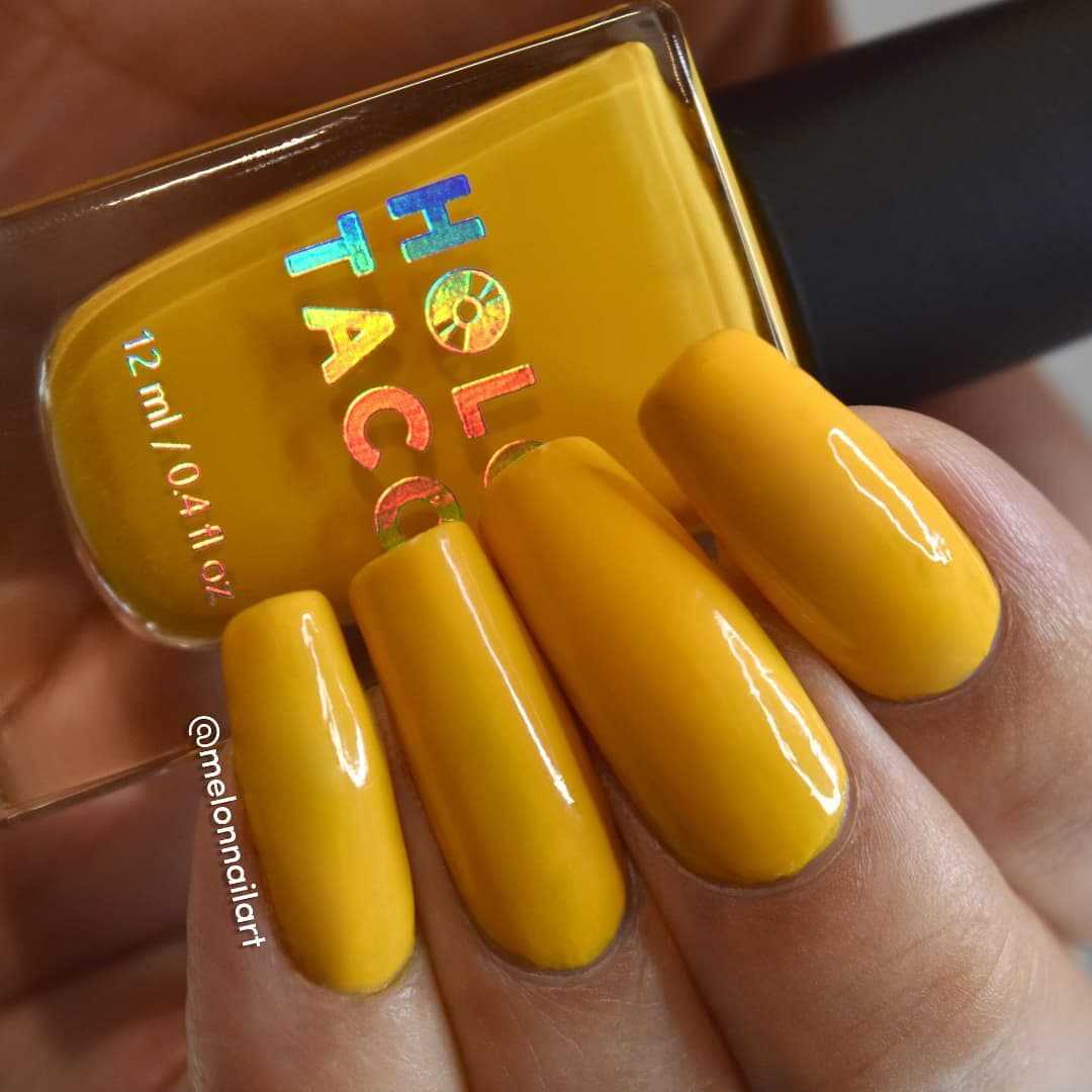 melonnailart's tweet photo. *PR Sample* Swatch 4/6
Butterscotch Hop from @holotaco Tea Crรจmes Collection by @nailogical ๐
A good balance between yellow & orange polish๐๐งก This color is perfect for autumn/fall ๐
#holotaco #holotacotea #holotacoteacremes #butterscotchhop #nailswatch #nailpolish https://t.co/ucWdXZygWA