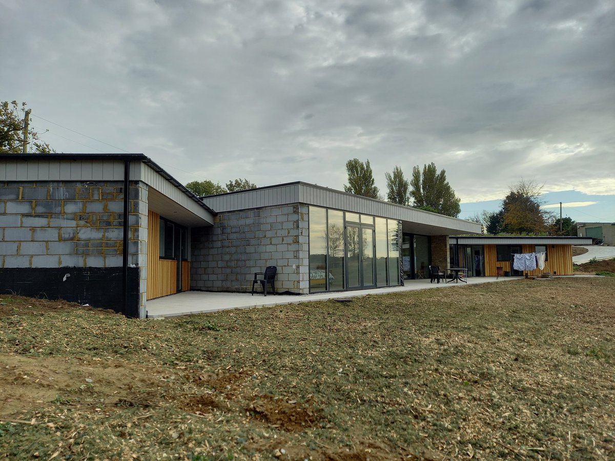 builteuk's tweet photo. This fabulous self-build in rural Kent is nearing completion and the #MVHR installation was commissioned today. 
Superb efficiency from the @Zehnder_UK units, with ductwork from @UK_Lindab. https://t.co/HXsgS8Lbbl