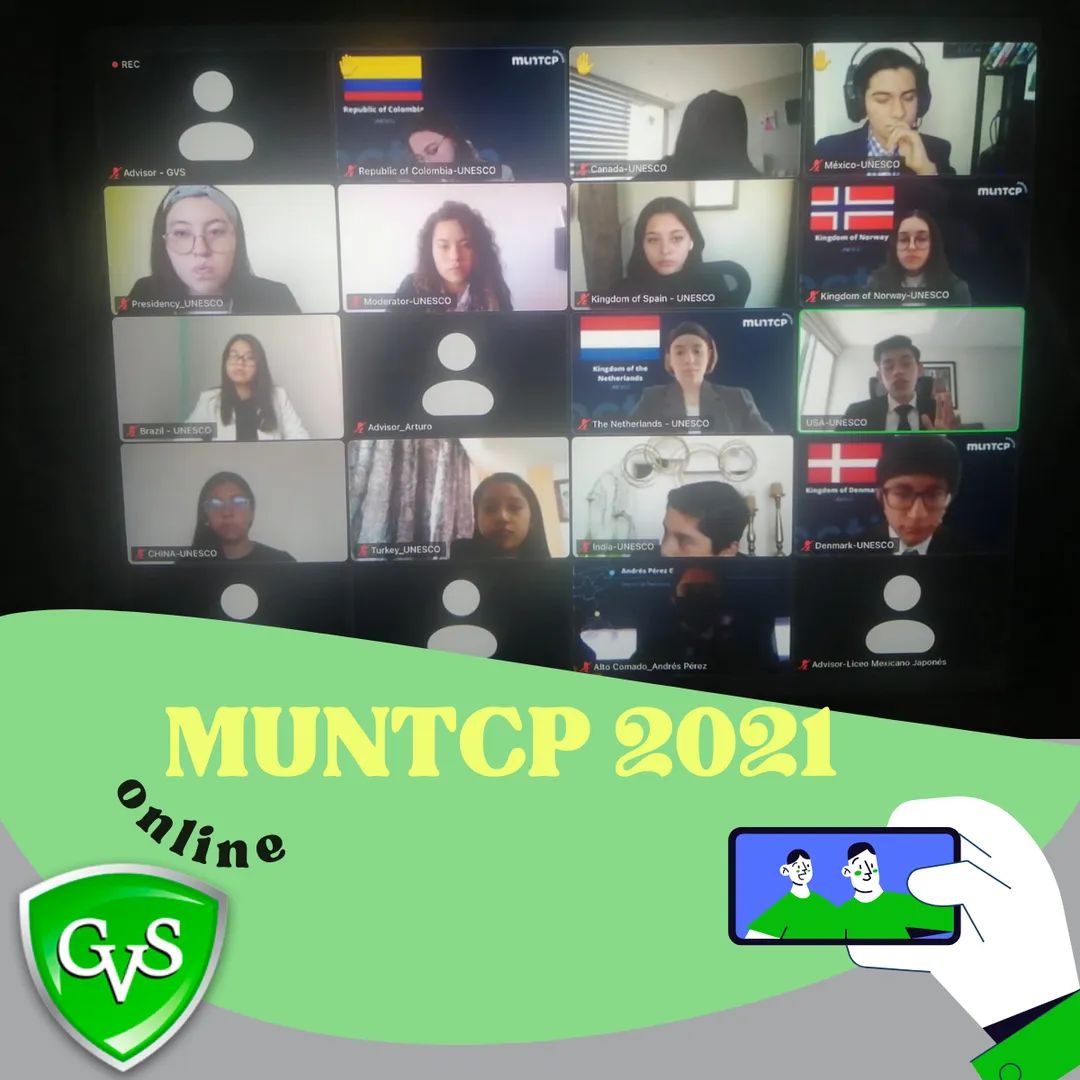 GreenvalleyScho's tweet photo. Gracias a todos nuestros alumnos que participaron en el #MUNTCP 2021 como cada año logrando grandes resultados los cuales, nos llenan de orgullo y satisfacción. Agradecemos el acompañamiento del Profesor Alberto Lacayo #orgullogvs https://t.co/K9WEDuhC09