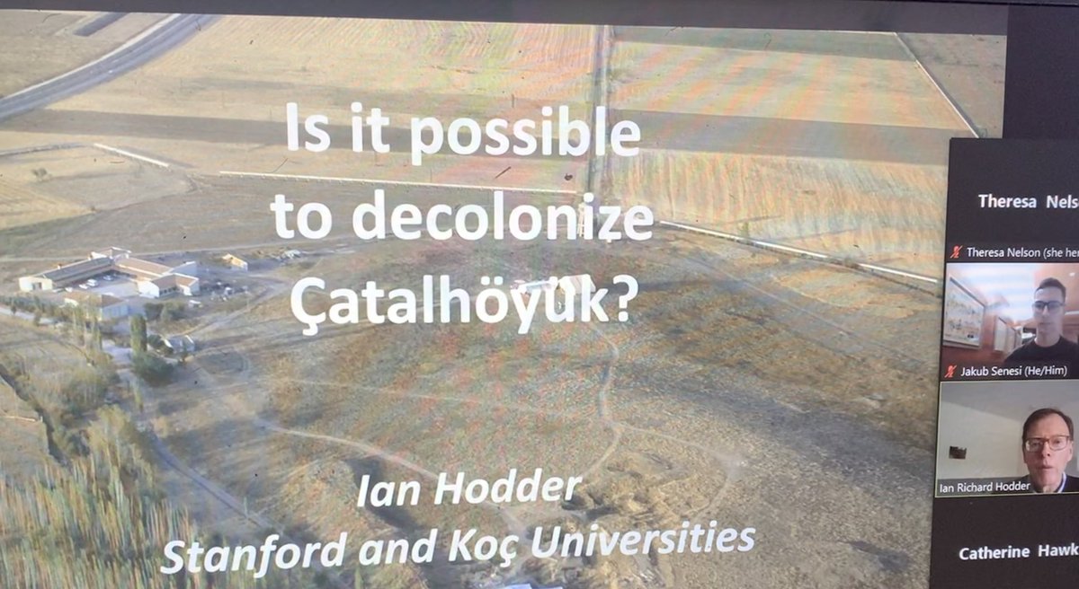 dr_resa_nelson's tweet photo. Attending a (virtual) talk by Professor #IanHodder this evening courtesy of the @OxfordArchSoc
#Archaeology #DecolonisingArchaeology #OxfordArchaeologicalSociety
@catalhoyuk_arch https://t.co/K4z0qHQ072