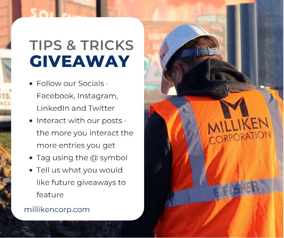 millikencorp's tweet photo. As you know we are continuing our giveaways through this entire holiday season. We may change some things up as we go but will continuously be letting you know how you can enter to win. This week keep being interactive with all of our social platforms for chances to win! https://t.co/6bcVXhu5IO