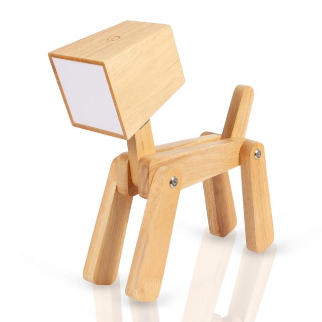 Modern Wooden Puppy Desk/Table Lamp bit.ly/3o8EBWC #Modernist #homedecor #lamps #lighting #giftingseason #gifts #giftguide #uniquegifts #interiors #dogsoftwitter