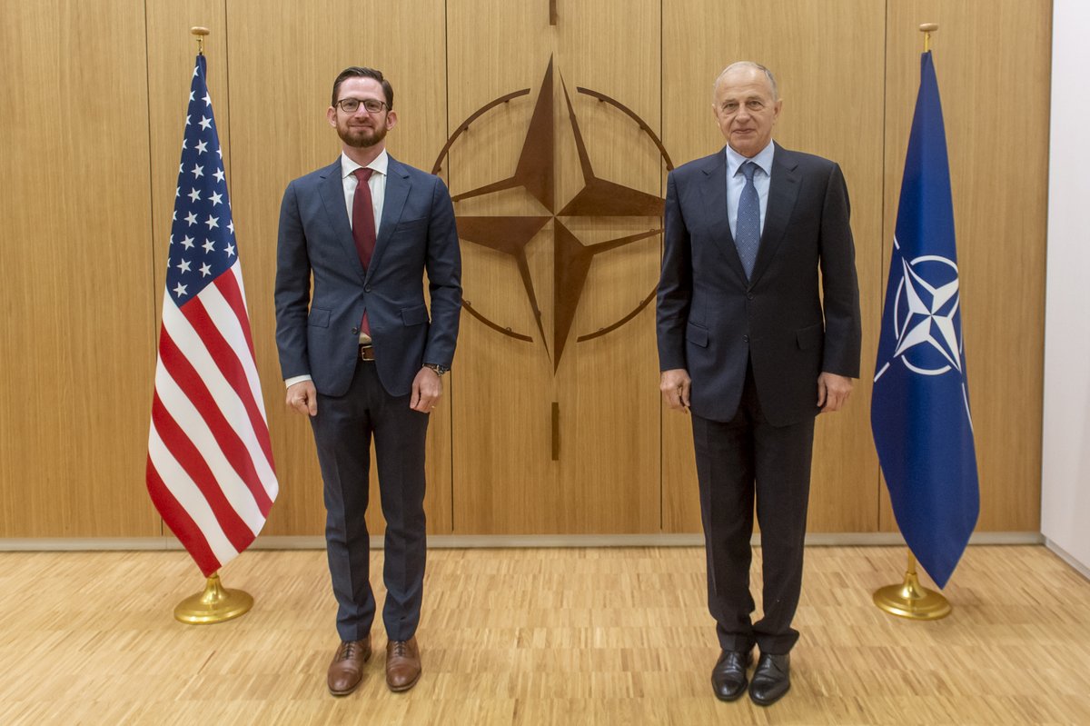 US4AfghanPeace's tweet image. An honor to be in Brussels today to consult with Allies and the EU on the way forward in Afghanistan. Visited @NATO HQ’s 9/11 memorial and recalled Allies’ historic invocation of Article V.