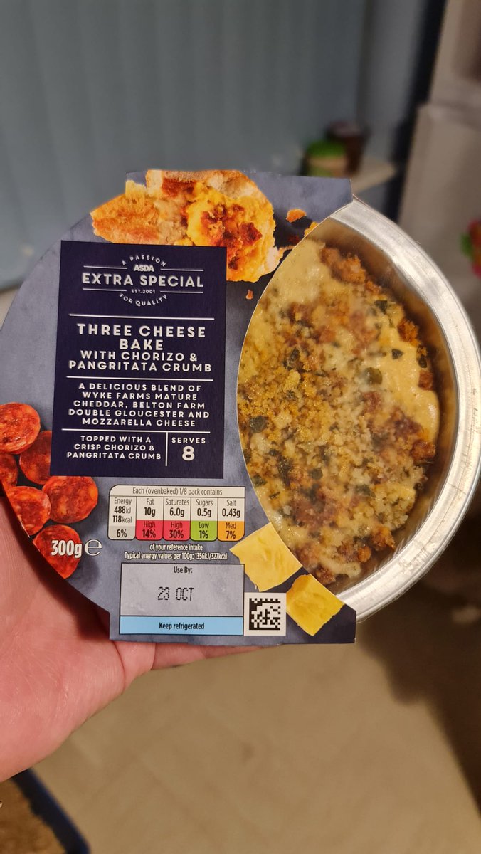 SuperSharpy64's tweet photo. @asda what's happened here? Just had my shopping delivered and this cheese bake is over 2 WEEKS out of date? How on earth was that still on shelves? You can see the state of it through the cellophane so whoever bagged it up couldn't be arsed either. https://t.co/Mtlokoapk5