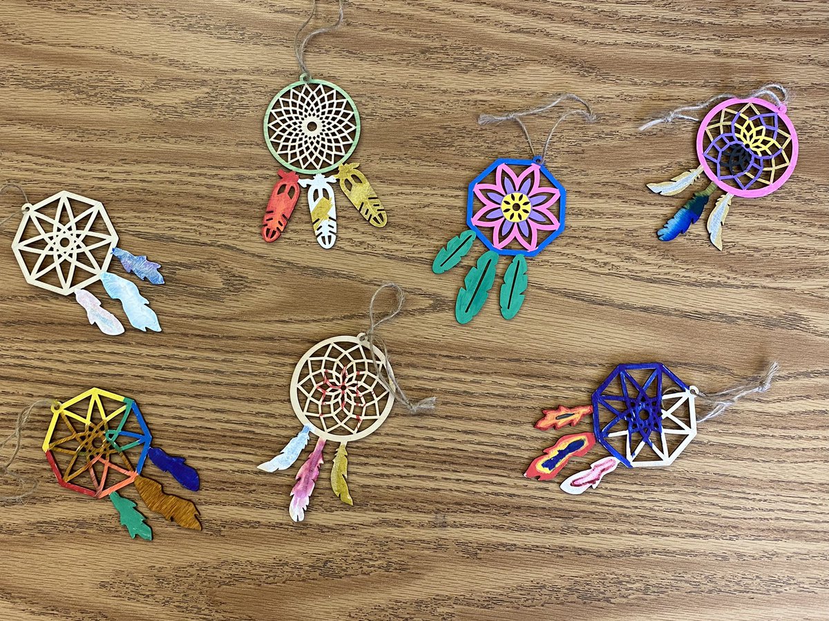 yolarson's tweet photo. Making Dream Catchers today for Native American Heritage Month at Hassan Culture Club today.  And we shared what we are thankful for💙 @HassanElem https://t.co/txpflzwgDl
