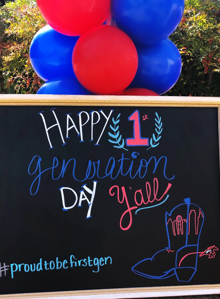 SMUAdmission's tweet image. On #FirstGenerationDay, we celebrate our First Generation students and their success at SMU! SMU’s First Generation Initiative provides resources and connections across the metroplex and helps create a sense of community on campus for our first generation students.