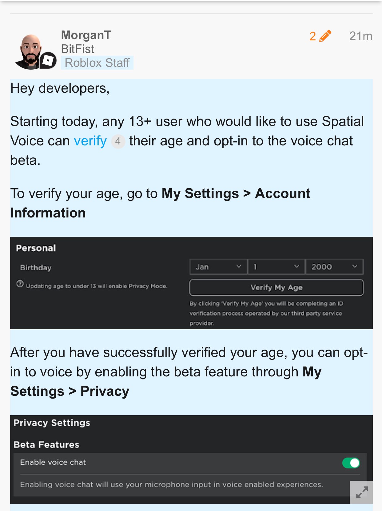 Roblox voice chat trials phone verification