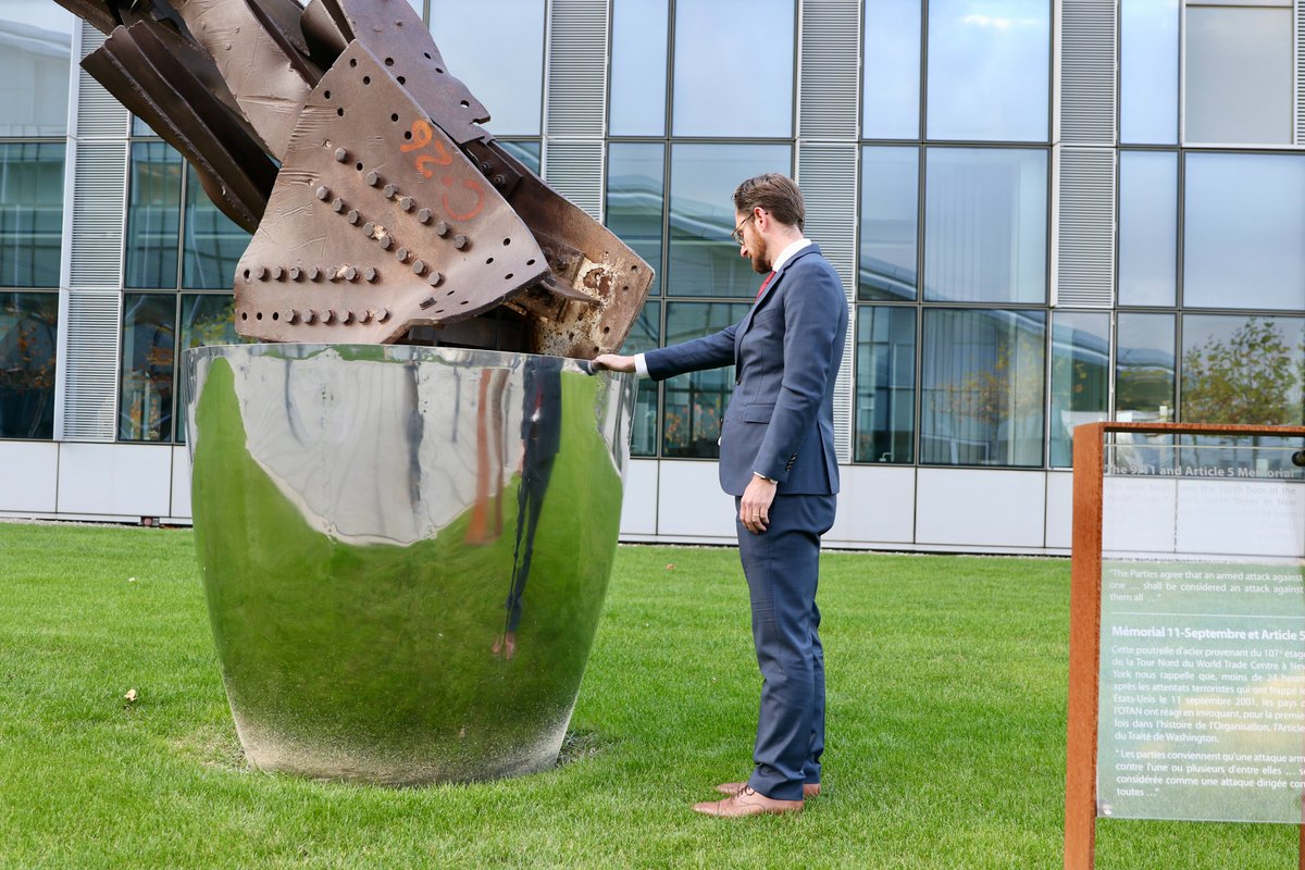 US4AfghanPeace's tweet image. An honor to be in Brussels today to consult with Allies and the EU on the way forward in Afghanistan. Visited @NATO HQ’s 9/11 memorial and recalled Allies’ historic invocation of Article V.