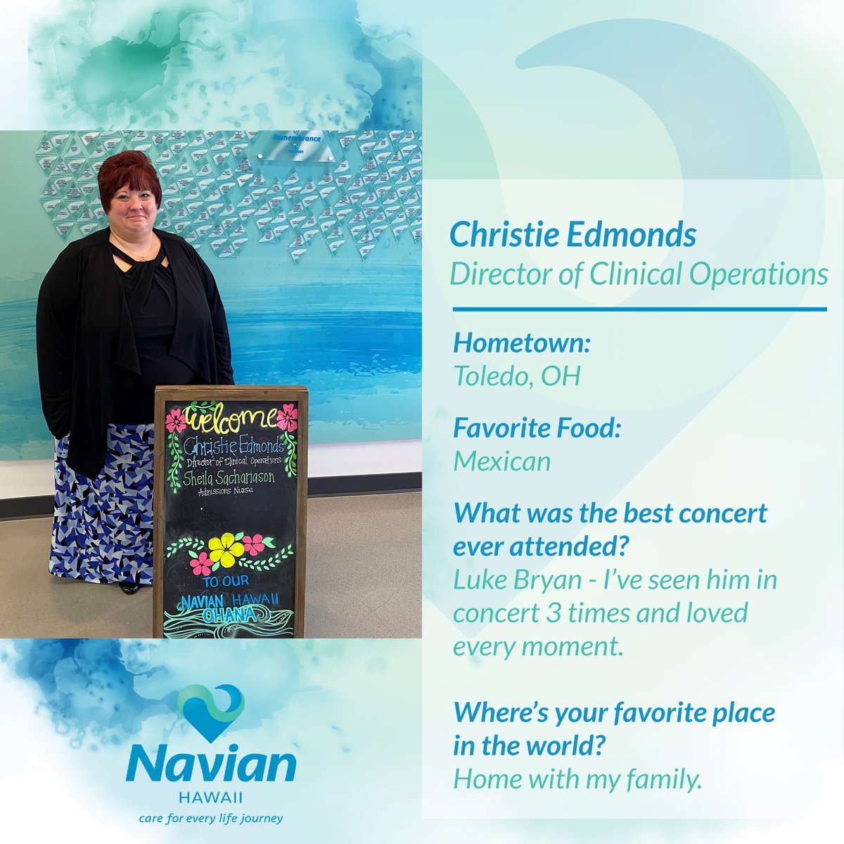 Navian Hawaii on Twitter: "Welcome to our new Director of Clinical  Operations, Christie Edmonds, and our new Admissions Nurses, Andrea Stamp  and Jackieflor “Jackie” Dapon! https://t.co/ONpjnChCJo" / Twitter