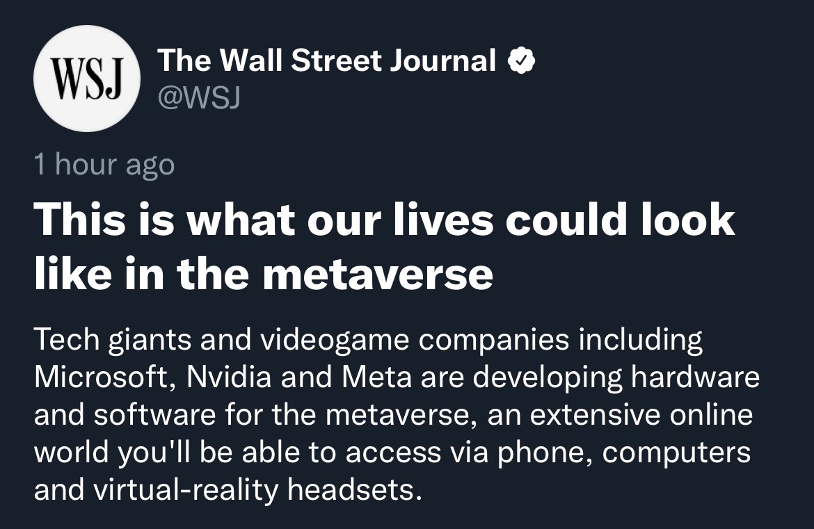 Trending on #LunarCrush:

"Meanwhile we already got platforms up and running like Decentraland, CryptoVoxels, Sandbox and more. " via <a href="/NathanHeadPhoto/">Nathan Head</a>

Top coin mentions
$mana

lnr.app/s/q4Gdqd #LunarShare