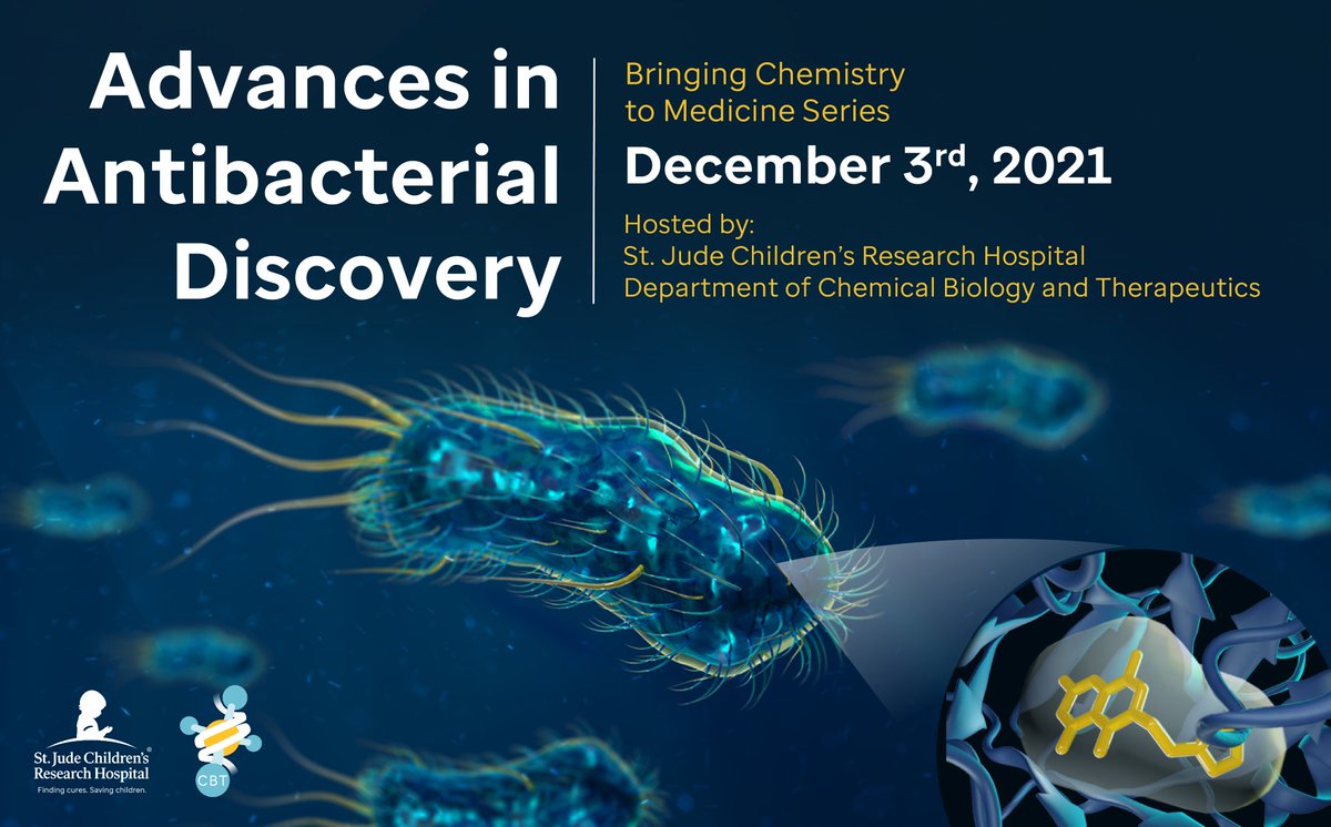 Please join us for the Advances in Antibacterial Discovery symposium on Dec 3. The conference is hosted by @richardleelab and features a wonderful speaker lineup. Register here: bit.ly/3yNSz3b @stjuderesearch