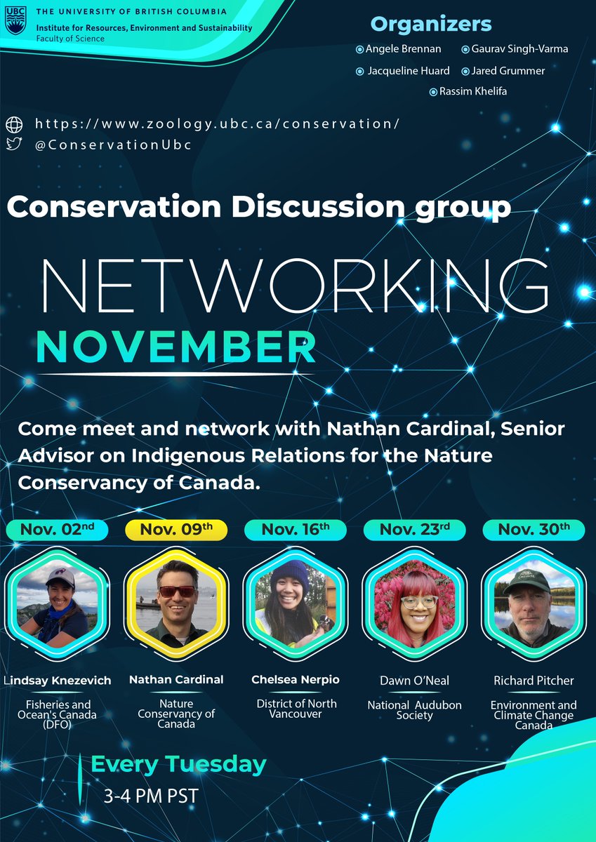 Hey there CDGers! Last week's NETWORKING NOVEMBER with Lindsay Knezevich was a hit. Join us tomorrow at 3pm to meet Nathan Cardinal from the <a href="/NCC_CNC/">NatureConservancy.ca | Conservationdelanature.ca</a> Nature Conservancy of Canada, and learn about what its like to work for one of Canada biggest #conservation organizations!