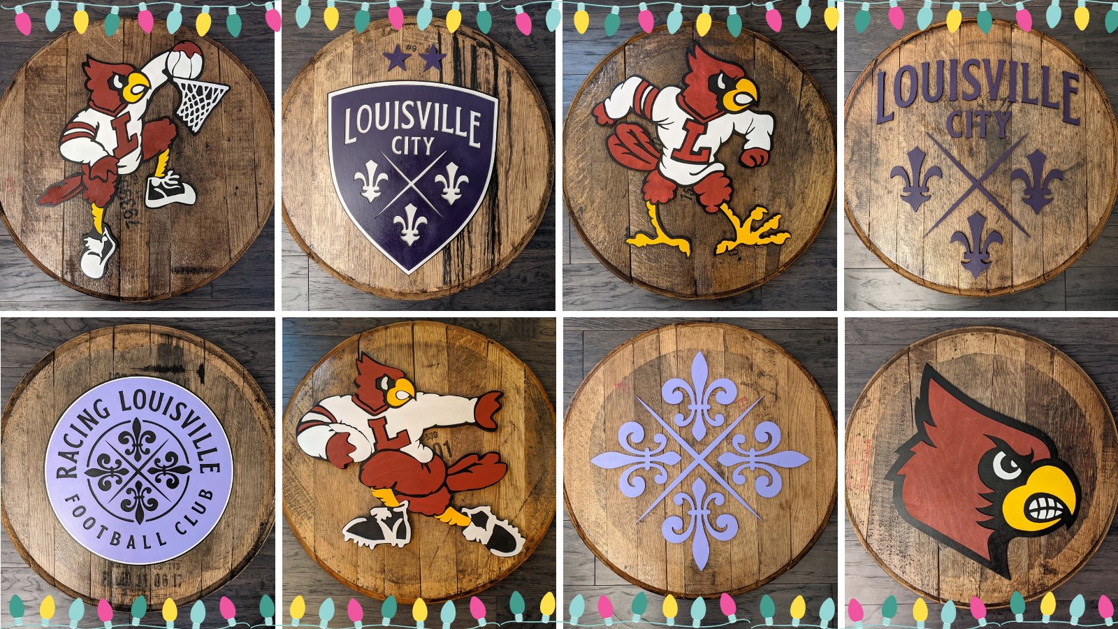 Louisville Cardinals Heisman Bird Bourbon Barrel Head - Made By Jay Lane