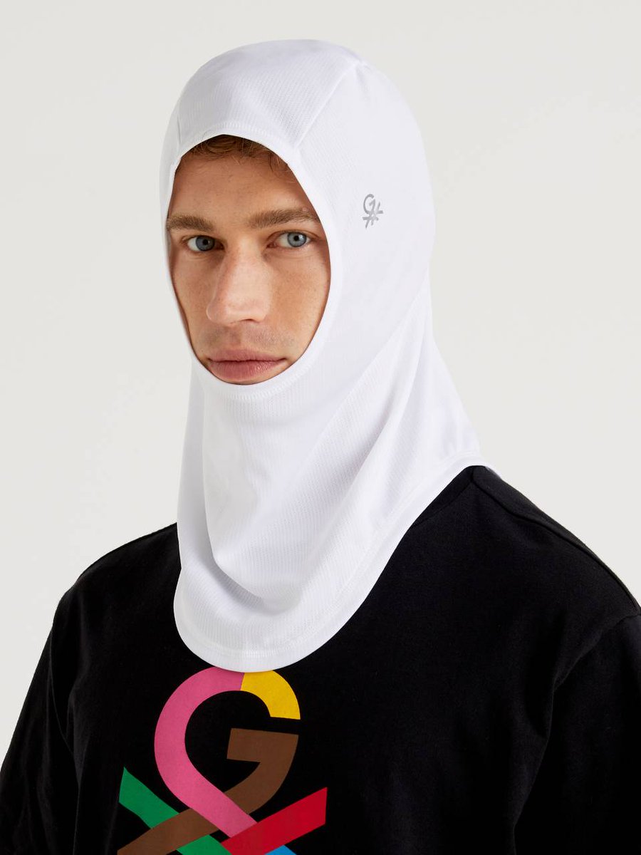 LeoKearse's tweet photo. FINALLY! The United Colors of Bennetton have brought out a unisex hijab! Now I can hide my hair from women so I don't inflame their passions! https://t.co/HL2HAdizHn
