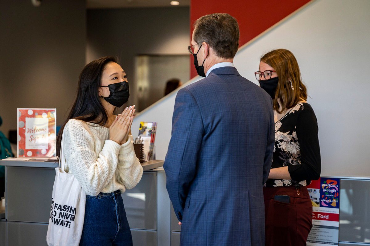 PresidentMearns's tweet photo. Today is National First-Gen Day! It was my pleasure to attend a reception at our Multicultural Center honoring our first-generation students. Our University is proud to offer numerous programs supporting our first-generation students as they pursue their @BallState education. https://t.co/WCsttailVv
