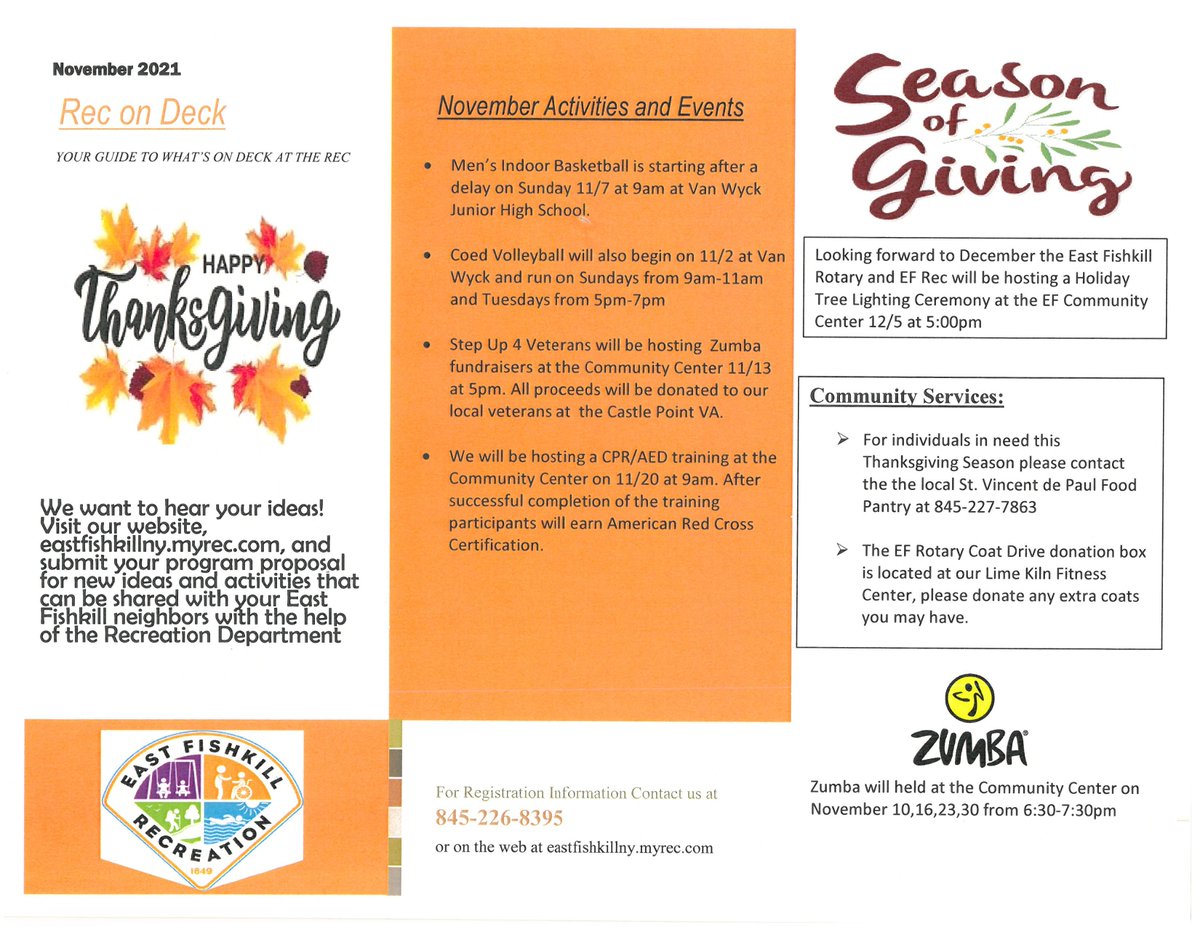 East Fishkill Recreation Department tweet media