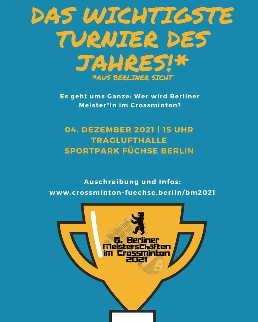 CrossFuechse's tweet photo. Na aber hallo - Berliner Meisterschaften Baby!
.
.
.
.
#berlinermeisterschaft #crossminton #speedminton #füchseberlin #tournament #turnier #racketsports #eindlichwiederdoppelspielen #objocyundbeccijemalseintshirtbekommen https://t.co/OCrYSQInST