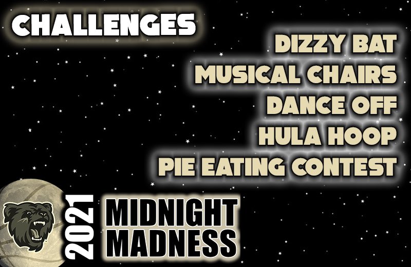 🌕🐻🌙Midnight Madness this Wednesday is something you will not want to miss! Come have fun and compete in a dizzy bat contest, musical chairs, the dance off, hula hoop, and the pie eating contest. See you there!🌙🐻🌕
•
#BSUmidnightmadness