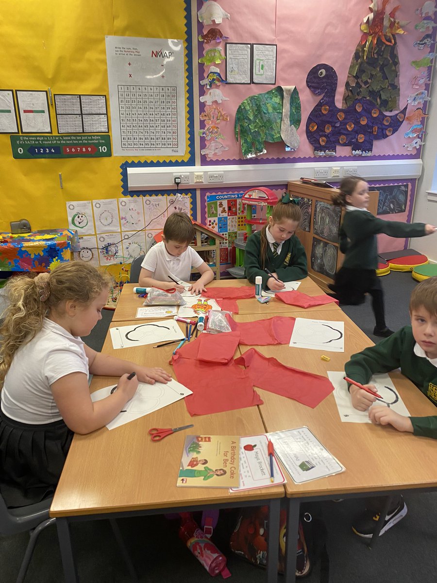 NicolsonMrs's tweet photo. A sneaky peak to Primary 2’s art work this week. Final versions will be shown later in the week. @StPatsKilsyth https://t.co/W8Qbz0DXKO
