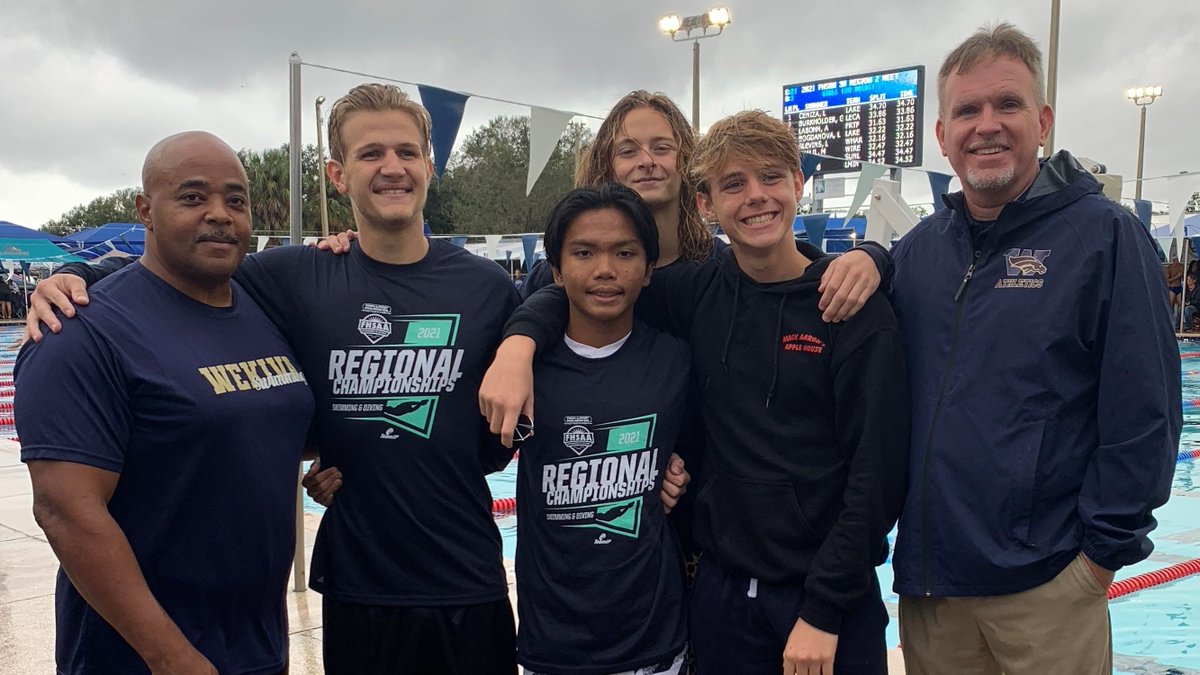 Wekiva Athletics (@wekivasports) on Twitter photo Congrats to our <a href="/WekivaAquatics/">Wekiva Aquatics Swimming/Water Polo</a> swimmers competing at the <a href="/FHSAA/">FHSAA</a> 3A Region 2 meet last Friday!
Blake Steiger 50 free 25.11, 100 free 56.00
Aiden Schneff 100 free 55.77
Villanueva/Runnells/Schneff/Steiger 200 FR 1:44.06
<a href="/osvarsity/">Sentinel Varsity</a> <a href="/ApopkaJohn/">John Peery</a> <a href="/ApopkaChiefNews/">Apopka Chief newspaper</a> Congrats to our <a href="/WekivaAquatics/">Wekiva Aquatics Swimming/Water Polo</a> swimmers competing at the <a href="/FHSAA/">FHSAA</a> 3A Region 2 meet last Friday!
Blake Steiger 50 free 25.11, 100 free 56.00
Aiden Schneff 100 free 55.77
Villanueva/Runnells/Schneff/Steiger 200 FR 1:44.06
<a href="/osvarsity/">Sentinel Varsity</a> <a href="/ApopkaJohn/">John Peery</a> <a href="/ApopkaChiefNews/">Apopka Chief newspaper</a>